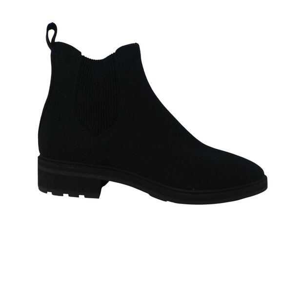 Rothys The Lug Black Knit Wool Blend Water Resistant Chelsea Boots Womens 12 - Picture 2 of 14